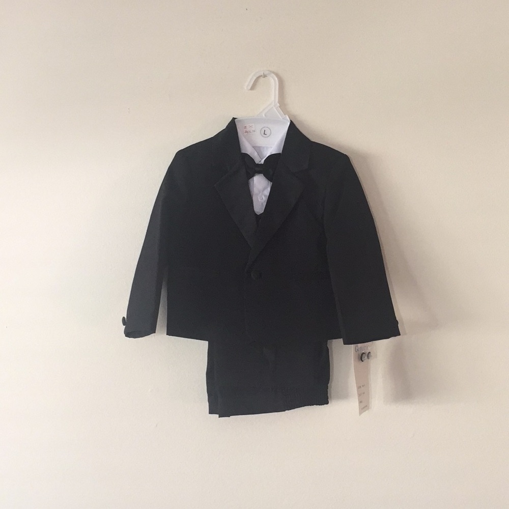 New Kids’ Black Tuxedo with Bow Tie